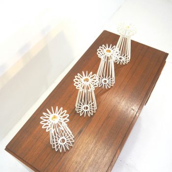 Nice architectural and decorative set of candleholders, 1970's.
