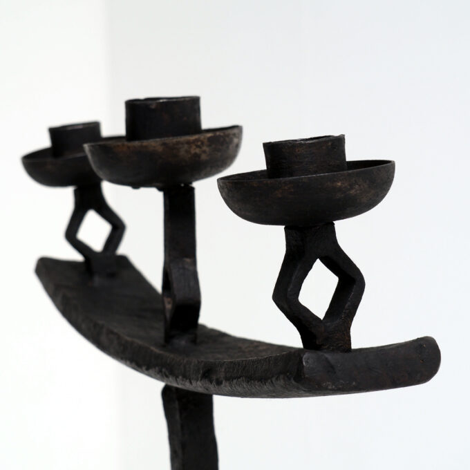 Beautiful Rustic Hand-Forged Candle Holder - Image 2