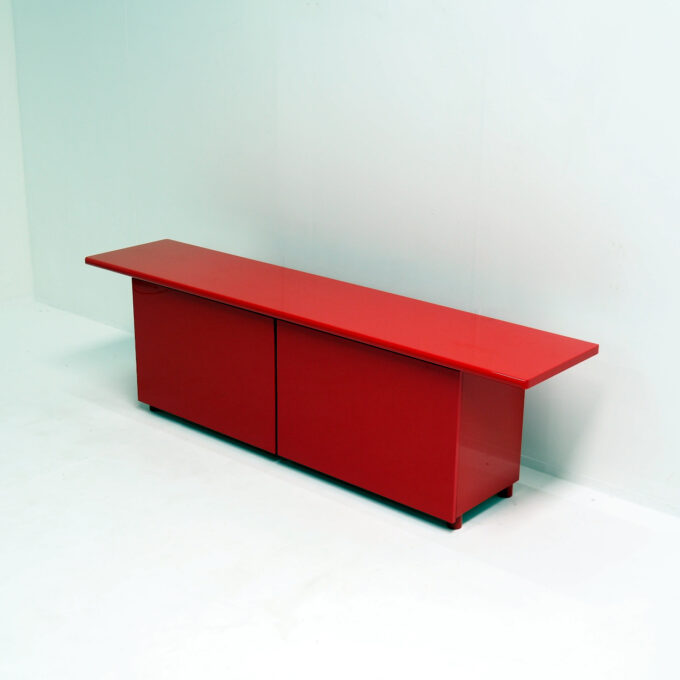 Sideboard "Cartesio" in Cherry Red by Verardo Italia - Image 2