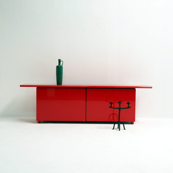 Sideboard "Cartesio" in Cherry Red by Verardo Italia - Image 4