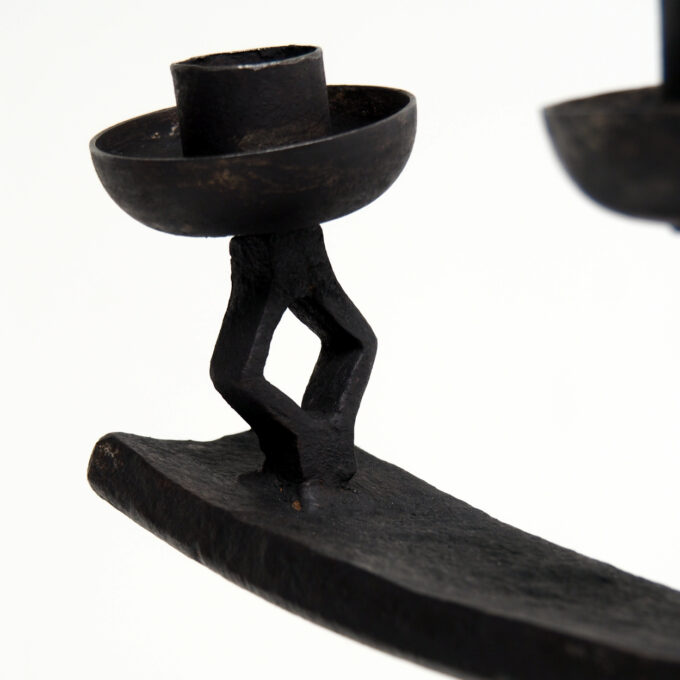 Beautiful Rustic Hand-Forged Candle Holder - Image 9