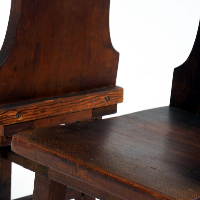 Set of Solid Oak "Farm- or Mountain Chairs" from the Netherlands - Image 6