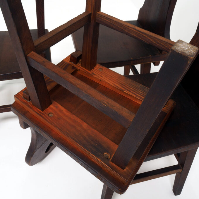 Set of Solid Oak "Farm- or Mountain Chairs" from the Netherlands - Image 7