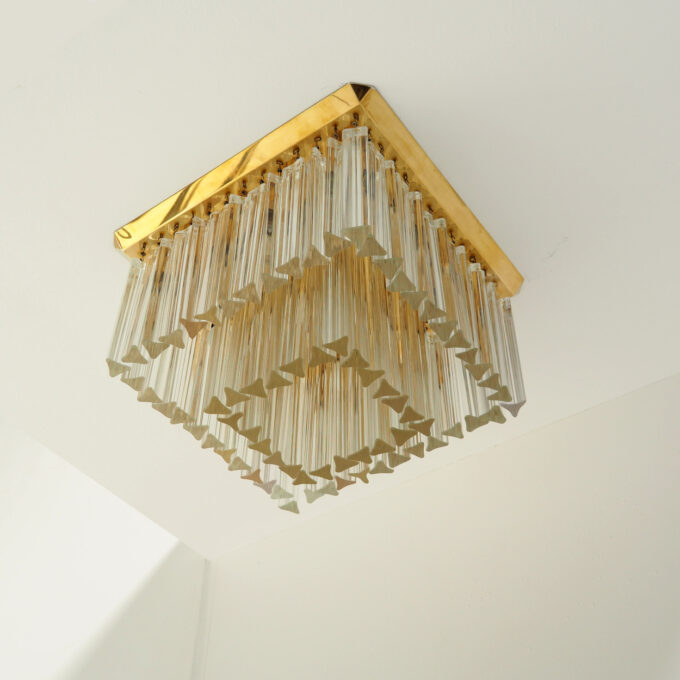 XL Kalmar Flush Mount with Crystal Glass Elements, Vienna Austria - Image 2