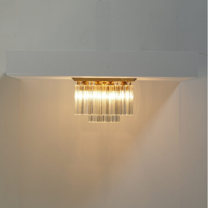 XL Kalmar Flush Mount with Crystal Glass Elements, Vienna Austria - Image 3