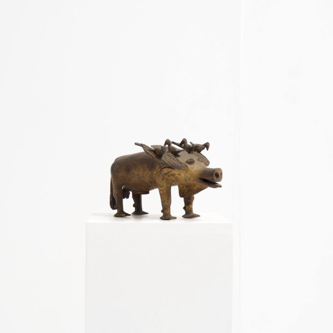 Bronze Memorial Statue from Benin, The Fon People - Image 2