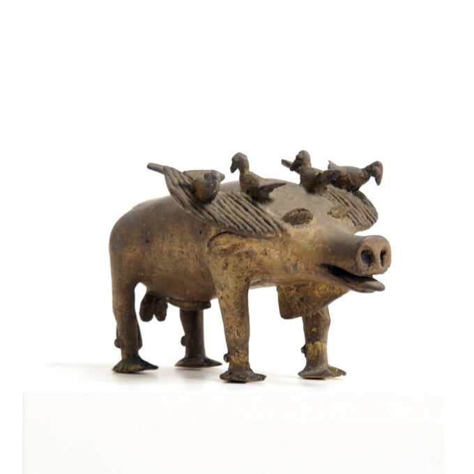 Bronze Memorial Statue from Benin, The Fon People - Image 4